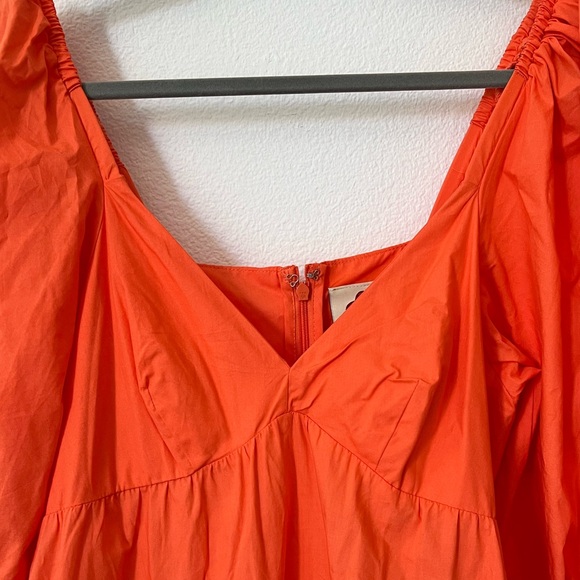 Farm Rio for Anthropologie Tiered Colorblock Cotton Puff Sleeve Maxi Dress XS - Picture 3 of 10